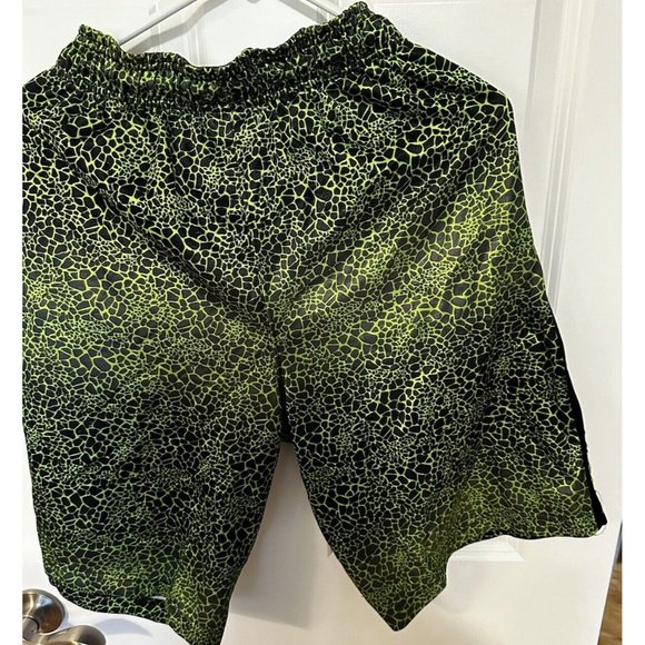 Men's Andi Basketball Shorts Small Polyester Pockets Green Stretch Drawstring - Picture 6 of 6